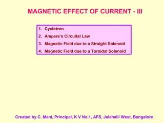 Magnetic Effects Of Current Class Part Ppt