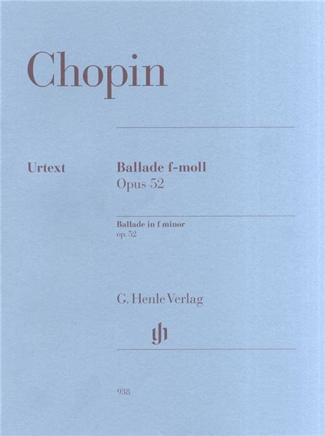 Fr D Ric Chopin Ballade In F Minor Op Henle Urtext Edition