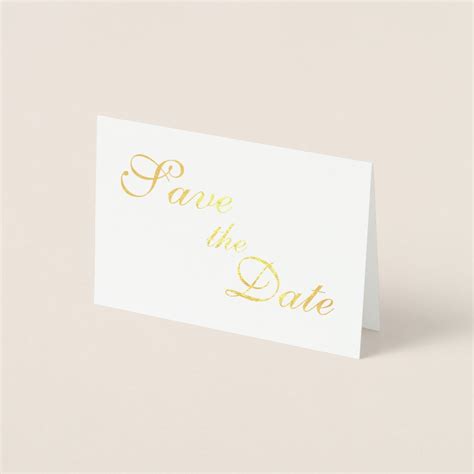 Gold Foil Save The Dates Foil Card Zazzle