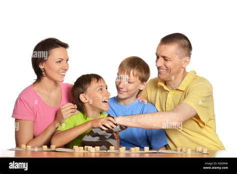 family playing loto together Stock Photo - Alamy