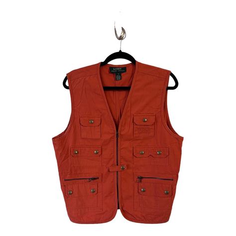 Lauren Ralph Lauren Mens Fly Fishing Utility Vest Car Gem