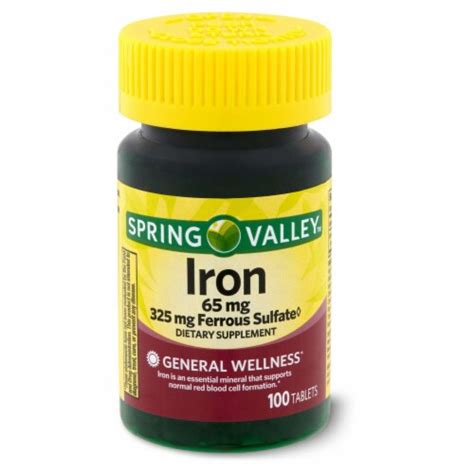 Iron Tablets 65 Mg 100 Count 100 Tablets Ralphs