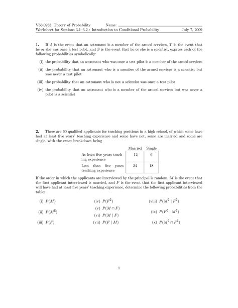 Worksheet Conditional Probability Pdf