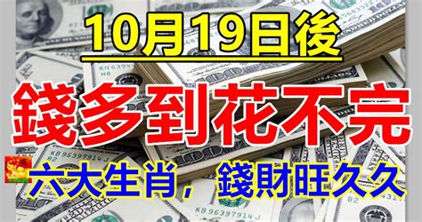 這6大生肖，10月19日後，錢財旺久久，錢多到花不完！ Peekme