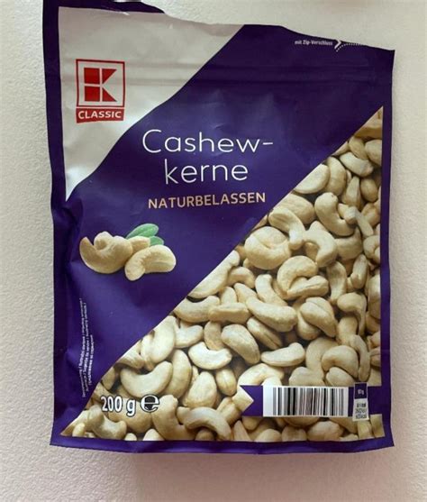 Cashew Kerne Naturbelassen K Classic Kal Rie Kj A Nutri N Hodnoty