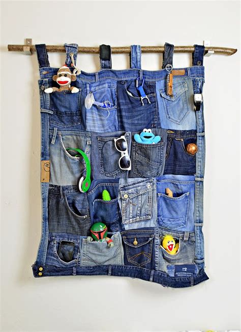 Tutorial For A Great Denim Pocket Organizer Denim Pocket Old Jeans