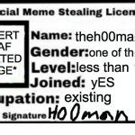 Official Meme Stealing License Meme Generator Imgflip