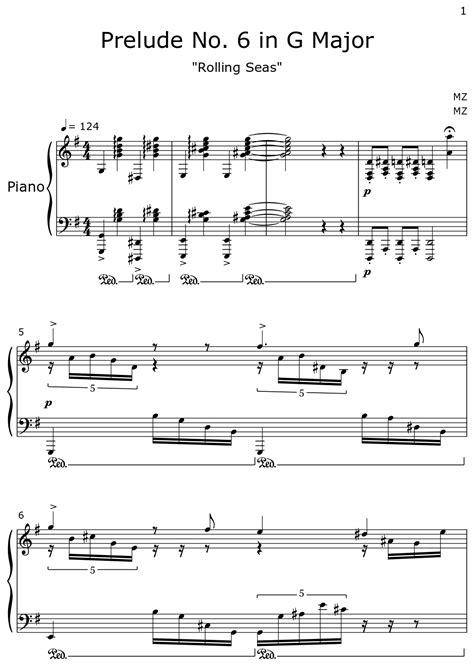 Prelude No 6 In G Major Sheet Music For Piano