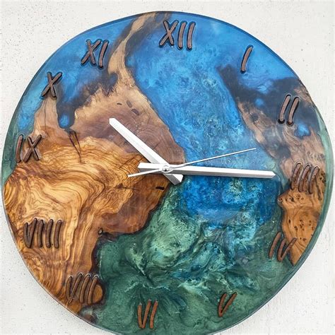 Epoxy Clock Resin Clock Clock For Wall Unique Wall Clock As Etsy