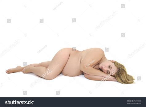 Beautiful Pregnant Naked Woman Posing Laying Stock Photo Shutterstock