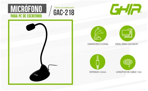 Ghia Micr Fono Pc Gac Micr Fono De Ordenador Para Grabaci N