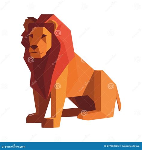 Geometric Lion Modern Vector Design Stock Vector Illustration Of