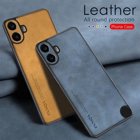 Lambskin Leather Case For Nothing CMF Phone 1 2024 Case TPU Soft Frame