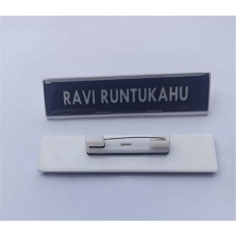 Jual Nametag Akrilik Magnet Peniti Name Tag Papan Nama Nama