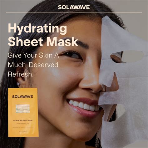 Solawave Hydrating Sheet Mask Get Brighter And Hydrated Skin