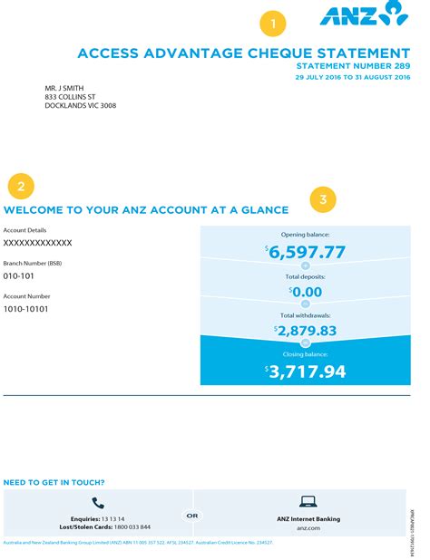 Reading your statements | ANZ