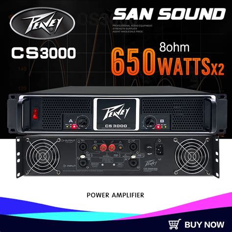 Jual Peavey CS3000 Audio Amplifier Dua Saluran 8 Ohm 650 Watt Kategori