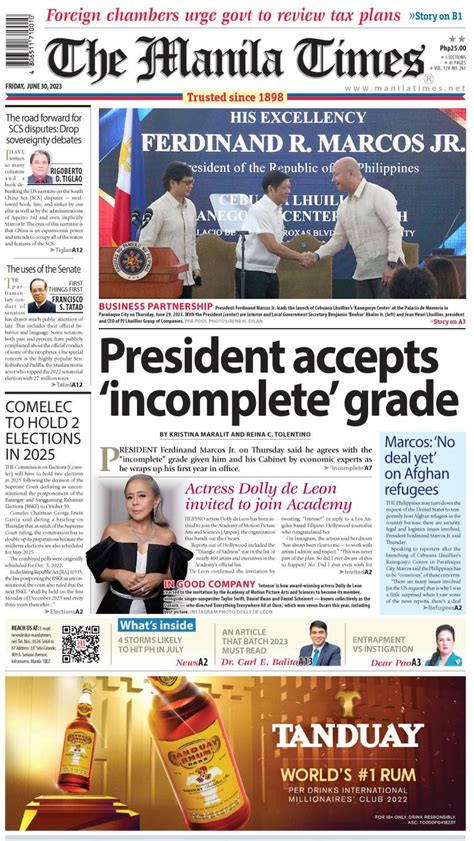 The Manila Times Front Page June 30 2023 The Manila Times