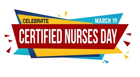 Certified Nurses Day Banner Design Stock Vector Illustration Of