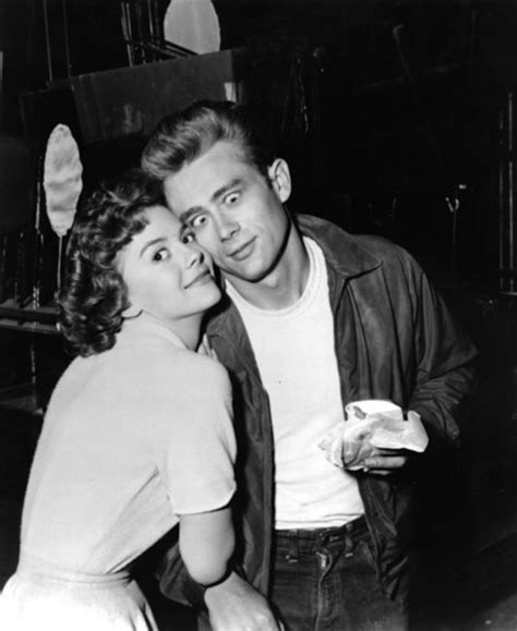 Natalie Wood and James Dean on the set of Rebel Without A Cause in 1954 ...