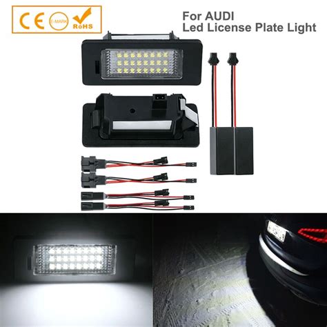 X Led License Plate Light Canbus Error Free For Audi Tt Tts Ttrs