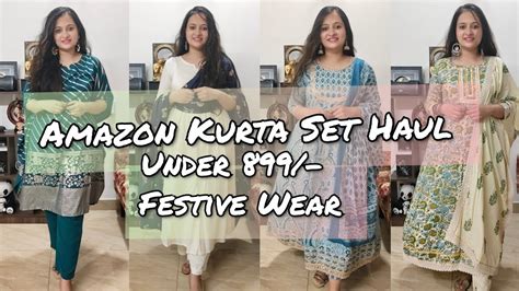 Amazon Kurta Set Haul Festive Wear Dupatta Set Anarkali Kurta