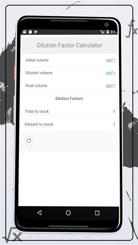 Dilution Factor Calculator - App on Amazon Appstore