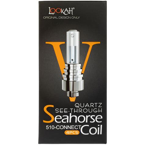 Lookah Seahorse Coil V Quartz See Through E Nectar Collector Tips 4 Pack