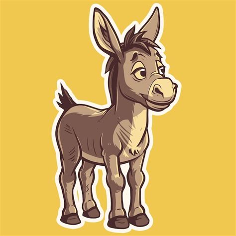 Vector De Burro Bonito Vetor Premium Gerado IA