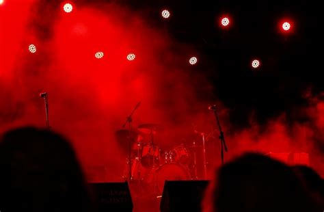 Premium Photo Red Smoke At Music Concert