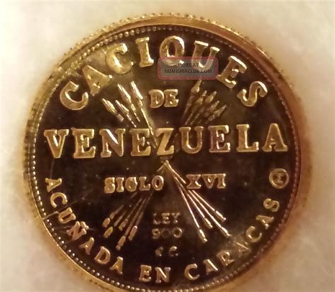 Gold Coin Caciques De Venezuela Maracay Unc 2 5 Grams 900