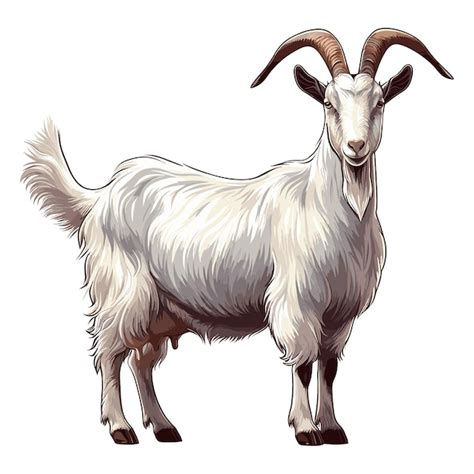 Premium Vector Goat Vector Cartoon Illustration