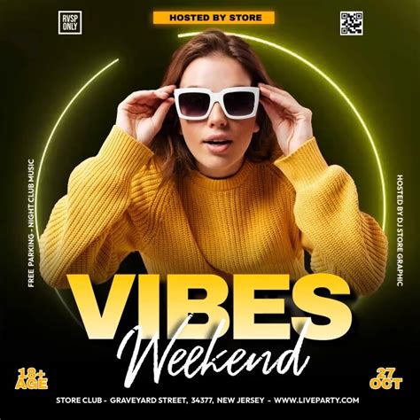 Vibes Weekend Party Template Postermywall