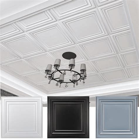 Genesis Stucco Pro White 2×4 Ceiling Tiles Shelly Lighting