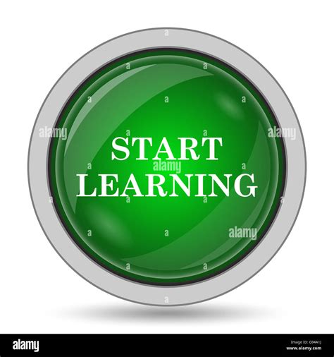 Start Learn Icon Internet Button On White Background Stock Photo Alamy