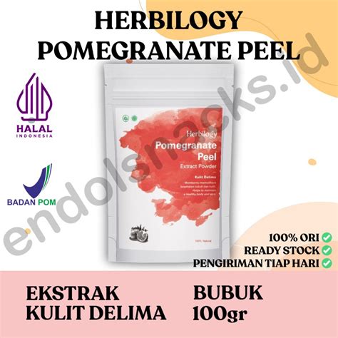 Jual Herbilogy Pomegranate Peel Kulit Delima Extract Powder 100g Shopee Indonesia