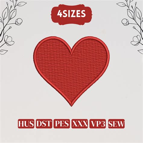 Heart Embroidery Design Heart Embroidery Files Mini Heart Embroidery Design Love Heart Shapes