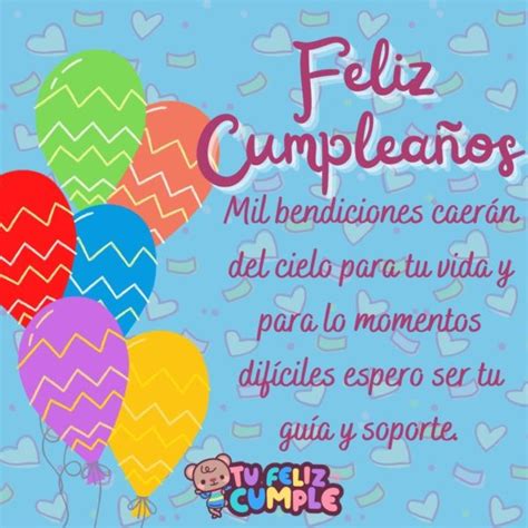 Feliz Cumpleaños Mil Bendiciones Tu Feliz Cumple