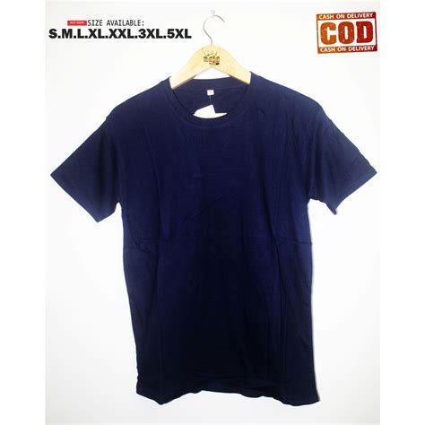 Jual KAOS POLOS COTTON COMBED 30s WARNA BIRU NAVY DONGKER Shopee