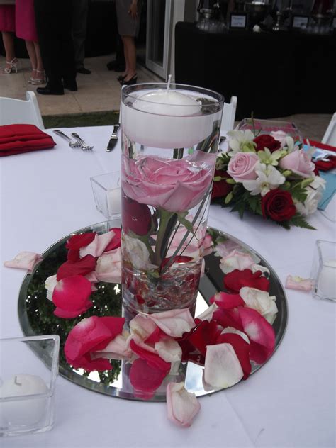 Pink Roses Submerged In A Cylinder Vase Event Coordinator Cylinder