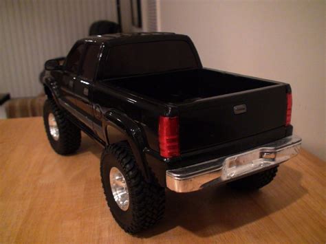 Chevy Silverado 2500 Hd Crew Cab Rc Truck Body Black 1 10 Scale Rock Crawler 1895393526