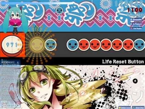 Taiko Megpoid GUMI Life Reset Button YouTube