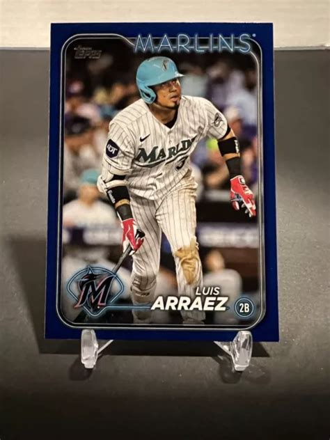 LUIS ARRAEZ BLEU royal parallèle 2024 Topps série 1 299 Marlins EUR 3