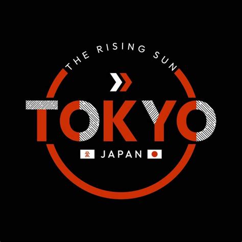 Premium Vector The Rising Sun Tokyo Japan Typography Tshirt Design