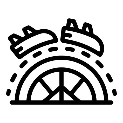 Park roller coaster icon, outline style 15675438 Vector Art at Vecteezy