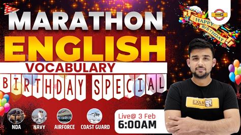 Nda Navy Airforce Icg English Vocabulary Vocab Marathon Birthday