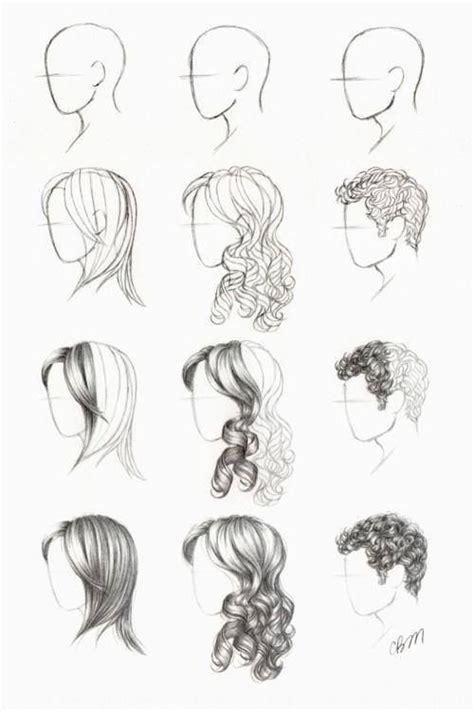 Tutorial De Cabelos Cabelos De Croquis Pinterest Desenhos Cabelo