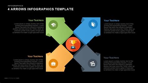 4 Arrows Powerpoint Infographics Slide And Keynote Template