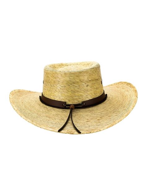 Mexican Palm Leaf Straw Gambler Bolero Gaucho Cowboy Sun Hat w/Chin ...