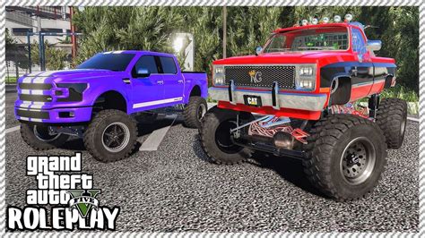 GTA 5 Roleplay MONSTER Lifted Trucks Swamp Mudding Trip RedlineRP